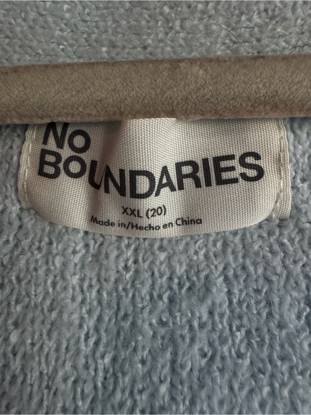 No Boundaries Light Blue Button-Front V-Neck Grandpa Cardigan - Picture 6 of 6
